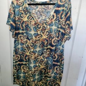 Torrid 2 Dr Who Blue Phone Booth, Plus Size 2 X Short Sleeve T-shirt Top